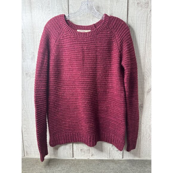 Faded Glory Sweaters - Faded Glory Womens Knit Sweater Medium Maroon Polyester & Acrylic